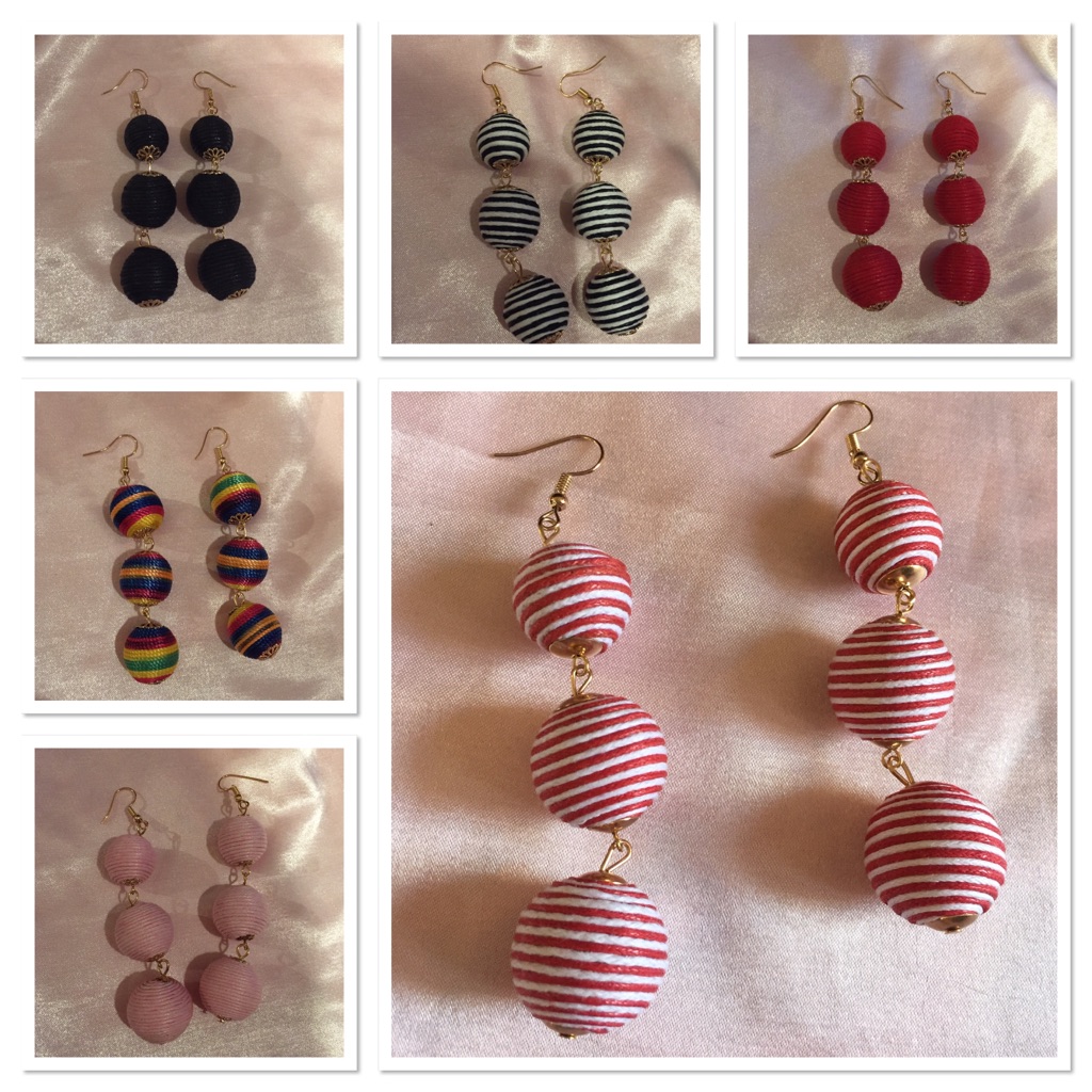 Awesome Pair Of Ball Tassel Drop Earrings Available In Various Colors